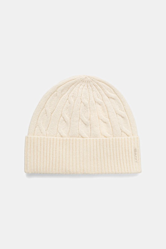 Gant czapka wełniana wełna beżowy 4910058