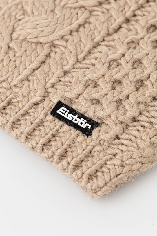 Akcesoria Eisbar czapka z dodatkiem wełny Afra MÜ E75040 beżowy