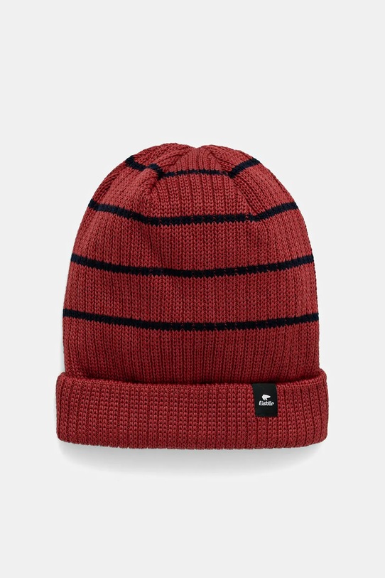 Eisbar czapka z dodatkiem wełny Reni Striped OS MÜ cienka czerwony E31017