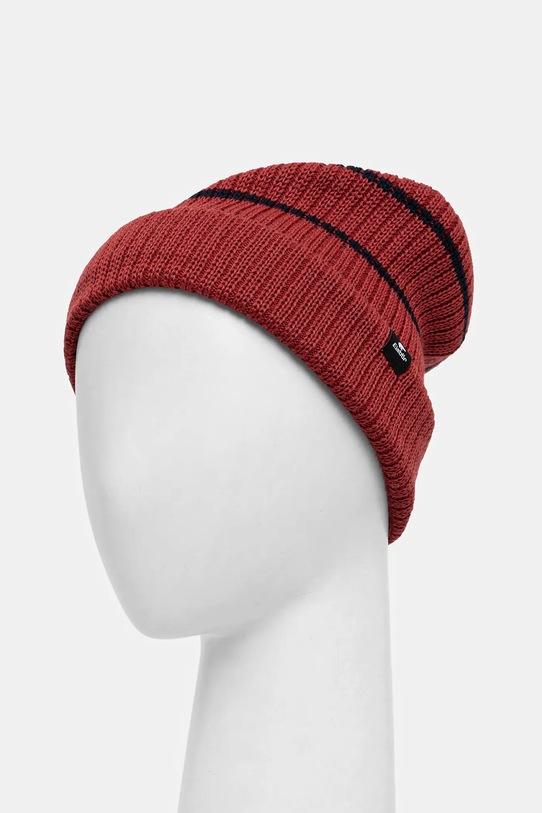Akcesoria Eisbar czapka z dodatkiem wełny Reni Striped OS MÜ E31017 czerwony