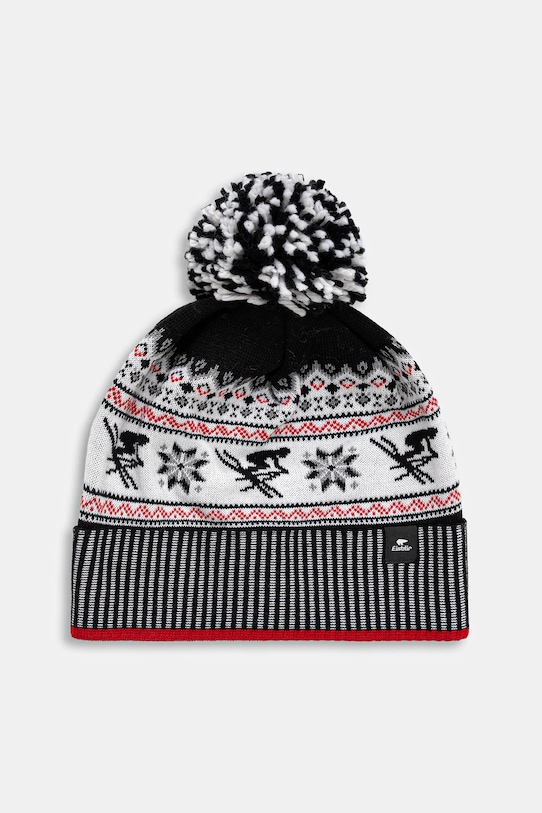 Eisbar czapka z dodatkiem wełny Retroski Pompon MÜ cienka szary E31016