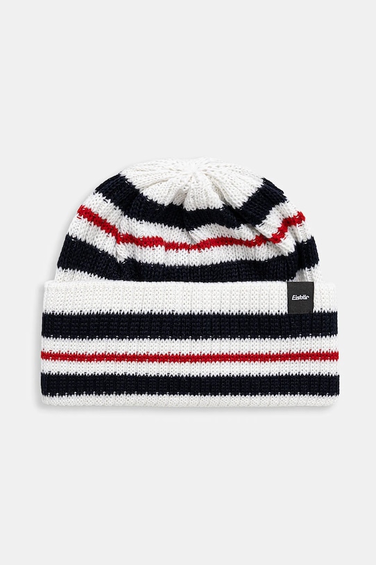 Eisbar czapka z dodatkiem wełny Stripy MÜ średniej grubości biały E30981