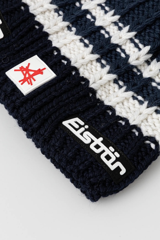 Akcesoria Eisbar czapka z dodatkiem wełny Kova Pompon MÜ SA E33154 granatowy