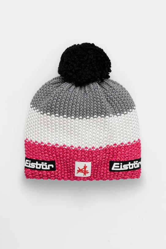 Eisbar czapka z domieszką wełny Star Pompon MÜ SA średniej grubości różowy E33172