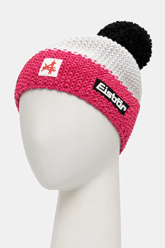 Eisbar czapka z domieszką wełny Star Pompon MÜ SA E33172 różowy AW25