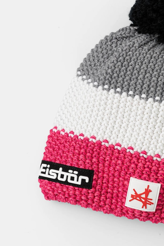 Akcesoria Eisbar czapka z domieszką wełny Star Pompon MÜ SA E33172 różowy