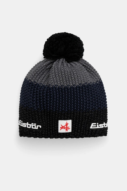 Eisbar czapka z domieszką wełny Star Pompon MÜ SA średniej grubości granatowy E33172
