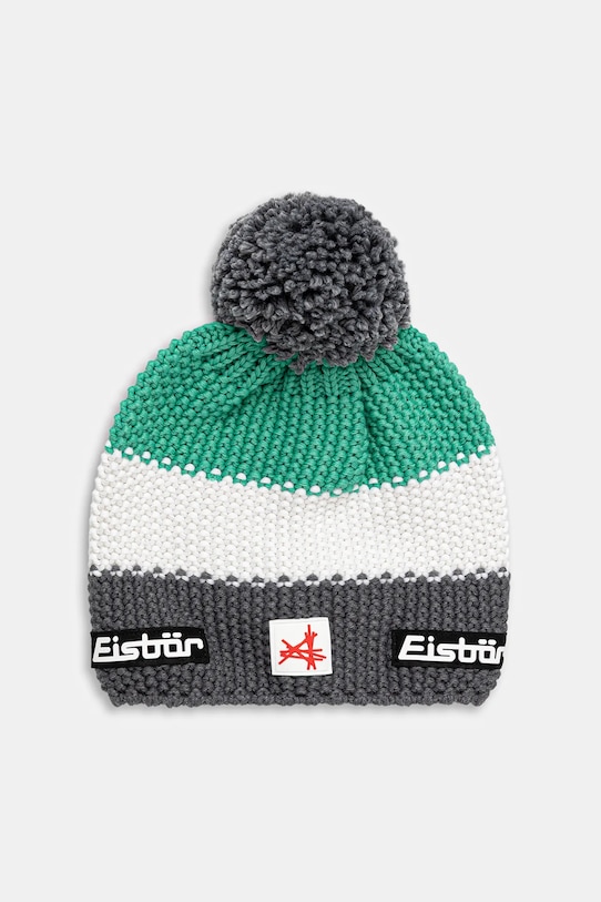 Eisbar czapka z domieszką wełny Star Pompon MÜ SA średniej grubości zielony E33172