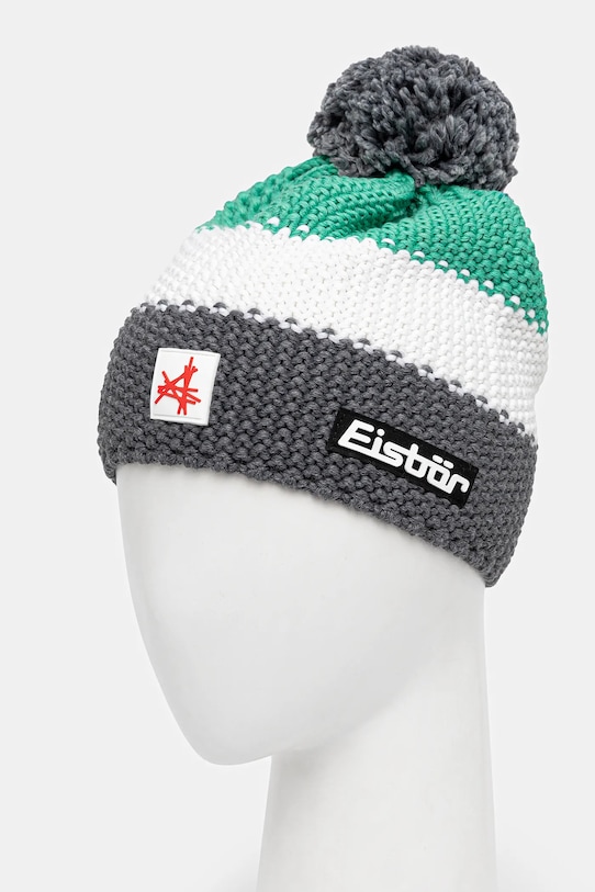 Eisbar czapka z domieszką wełny Star Pompon MÜ SA E33172 zielony AW25