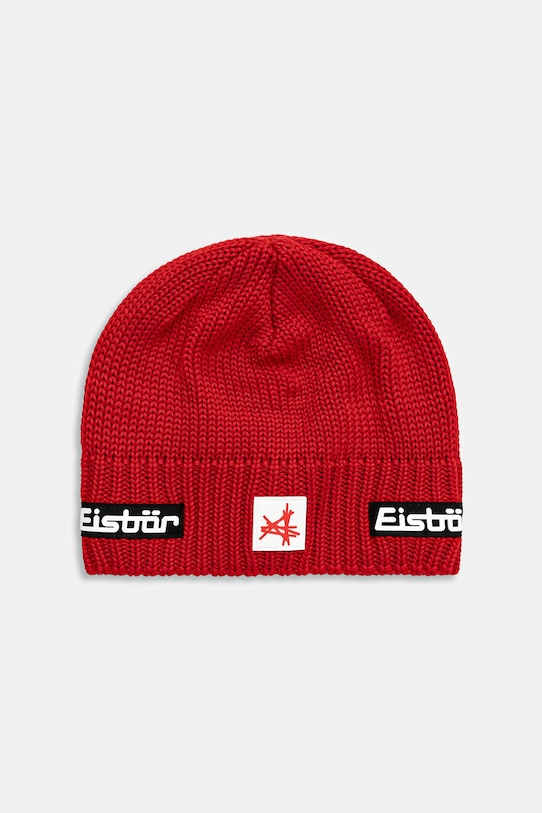 Eisbar czapka z dodatkiem wełny Trop MÜ SA aplikacja czerwony E33166