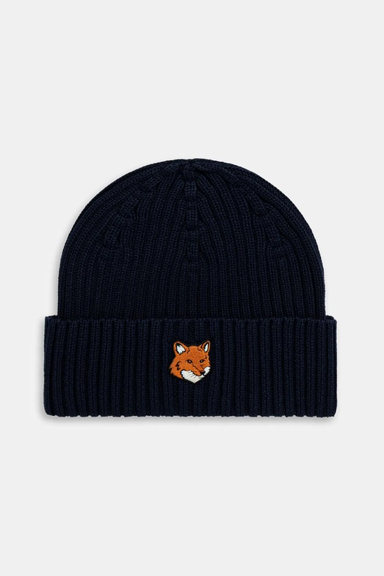 Maison Kitsuné czapka bawełniana Fox Head bawełna granatowy PM06111KT1140