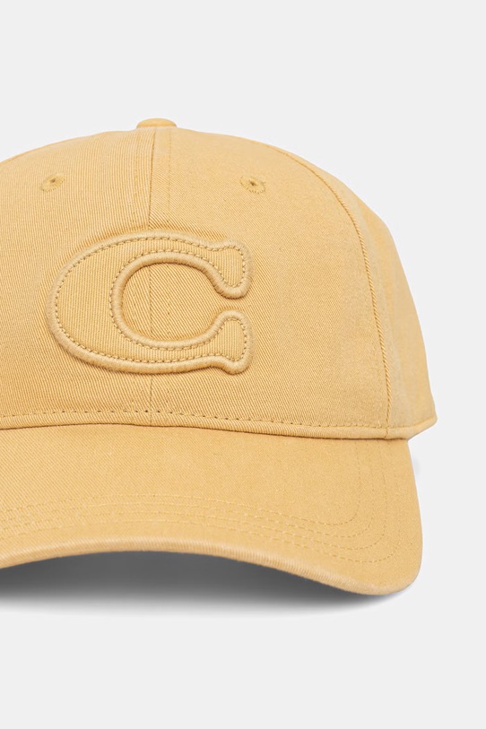 Coach czapka bejsbolówka bawełniana 29CCN89 żółty SS26