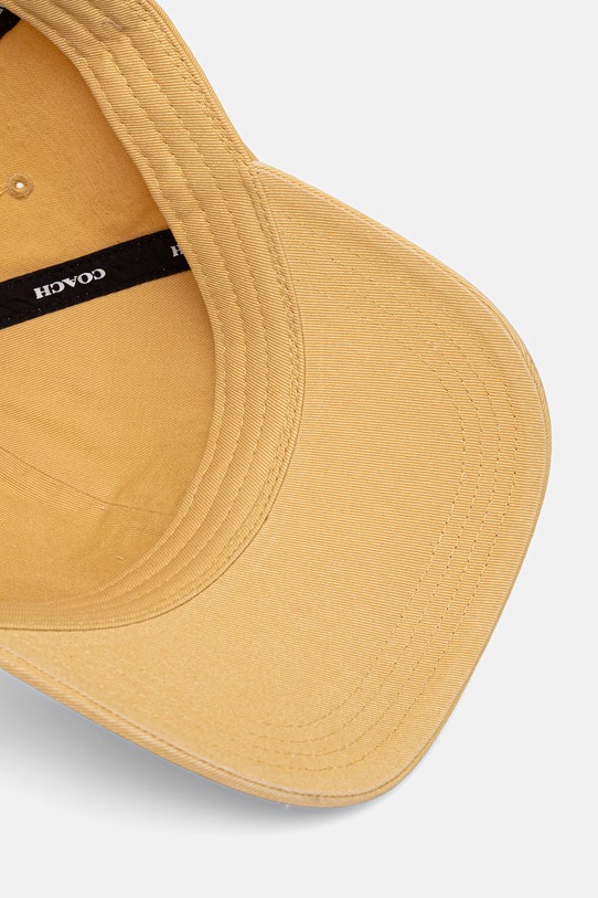 Coach czapka bejsbolówka bawełniana żółty 29CCN89