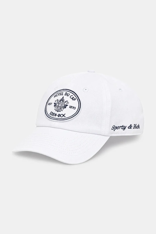 Sporty & Rich czapka z daszkiem bawełniana Eden Crest bawełna biały AC04060621WH01