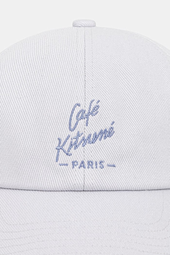 Café Kitsuné czapka z daszkiem bawełniana CKNU06102WW0096 niebieski AA00