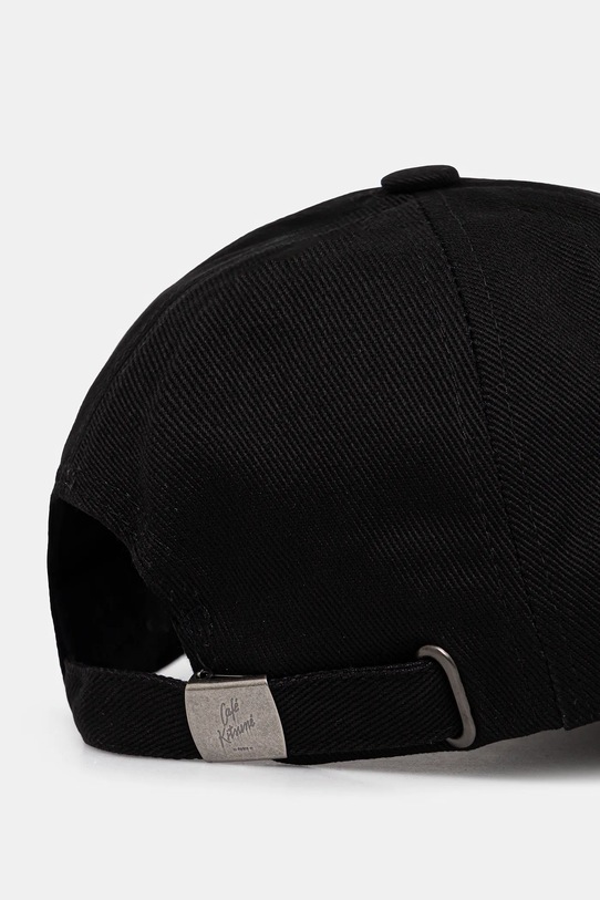 Akcesoria Café Kitsuné czapka z daszkiem bawełniana CKNU06102WW0096 czarny