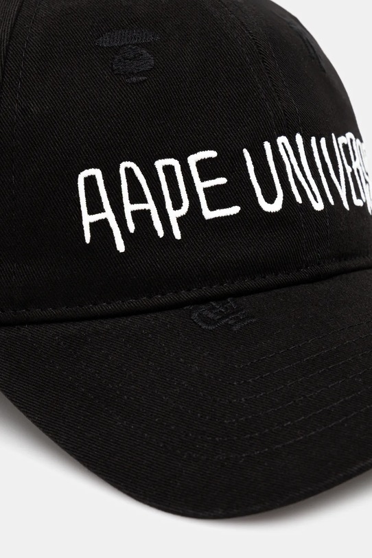 AAPE czapka z daszkiem bawełniana Main AAPCPM5314XXO czarny AW25