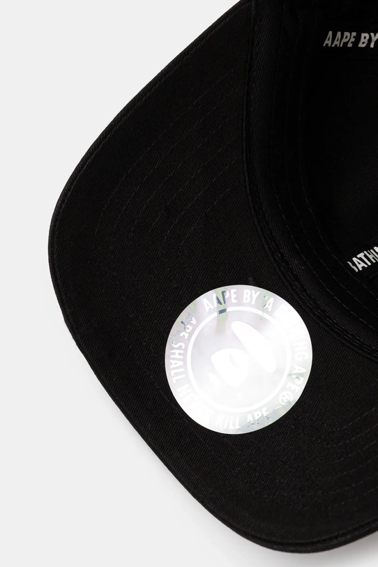 AAPE czapka z daszkiem bawełniana Main czarny AAPCPM5314XXO