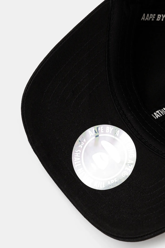 AAPE czapka z daszkiem bawełniana Main czarny AAPCPM5314XXO