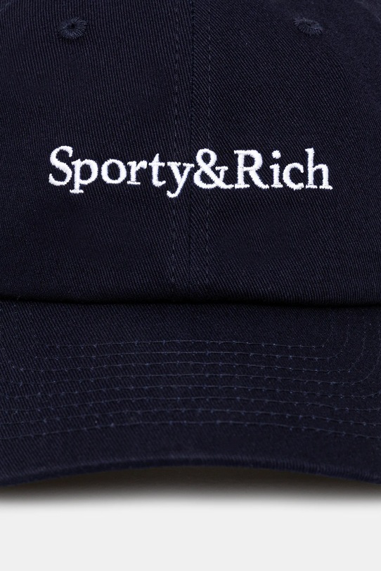 Sporty & Rich czapka z daszkiem bawełniana Serif Logo AC07964300BL106 granatowy AW25