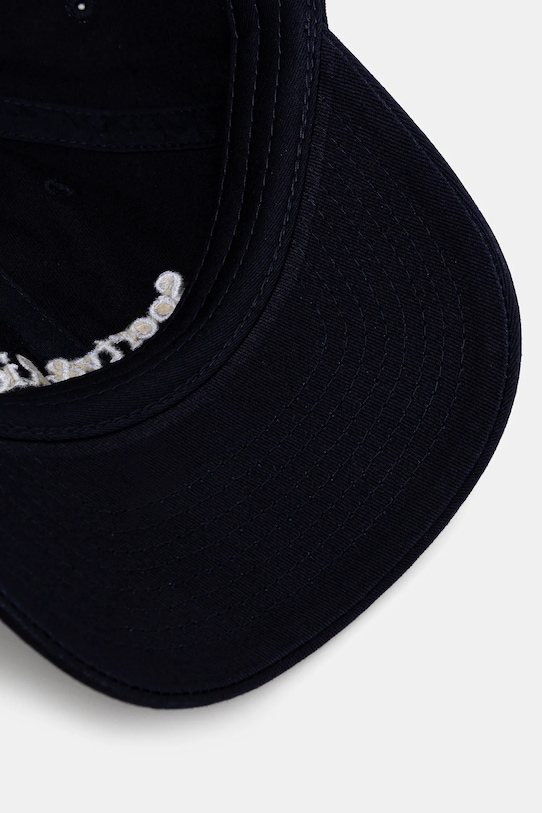 Sporty & Rich czapka z daszkiem bawełniana Serif Logo granatowy AC07964300BL106