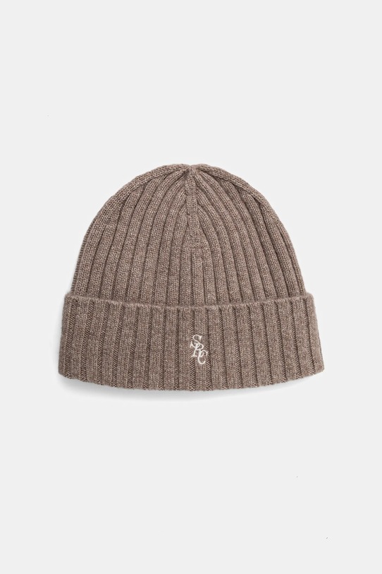 Sporty & Rich czapka wełniana SRC Cashmere wełna beżowy AC06666302BE24