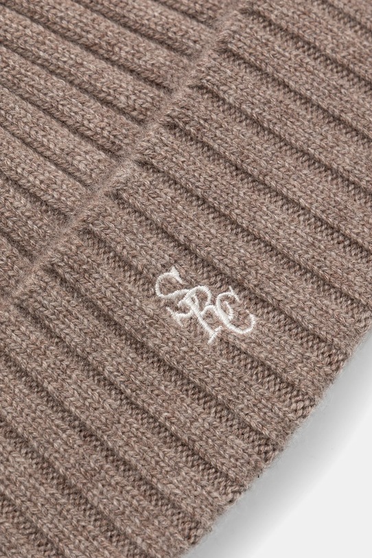 Akcesoria Sporty & Rich czapka wełniana SRC Cashmere AC06666302BE24 beżowy