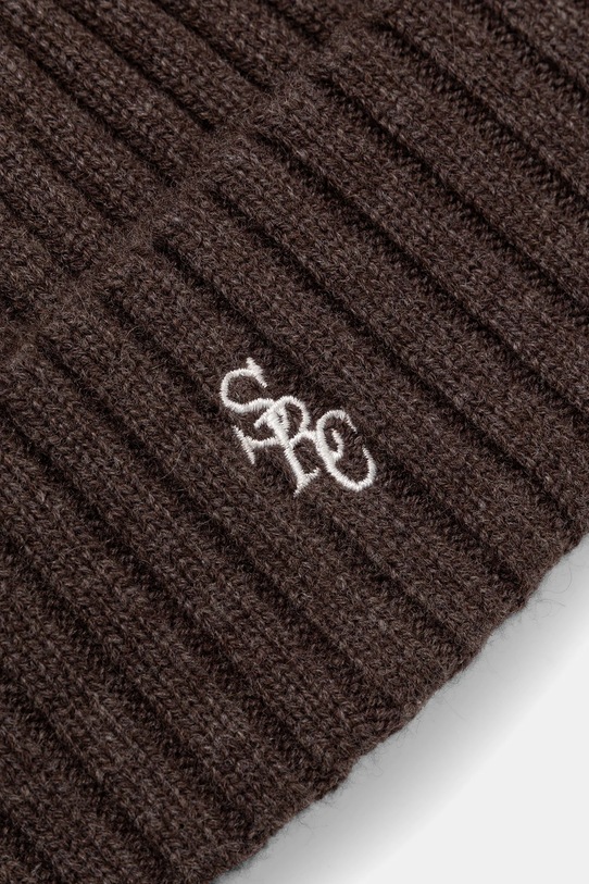 Akcesoria Sporty & Rich czapka wełniana SRC Cashmere AC06666302BR27 brązowy