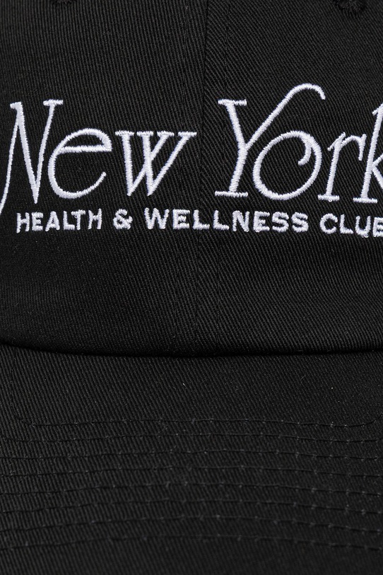 Sporty & Rich czapka z daszkiem bawełniana NY 94 AC07967034BA02 czarny AW25