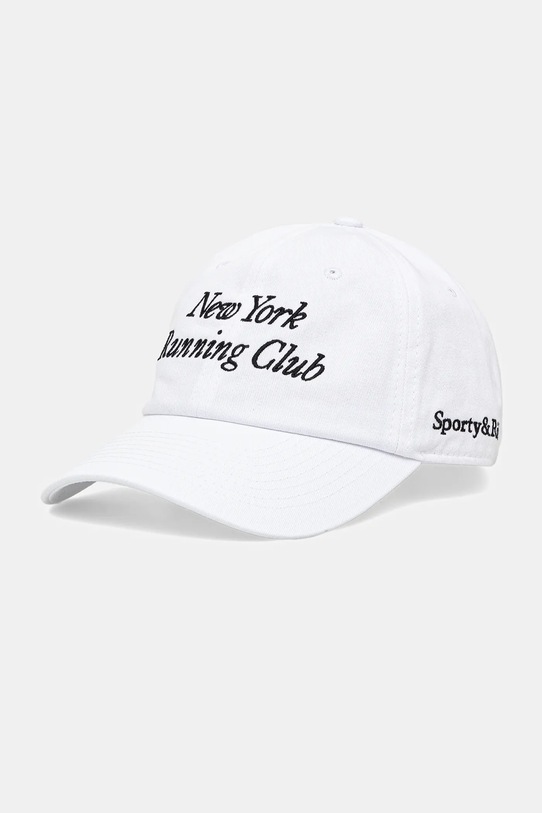Sporty & Rich czapka z daszkiem bawełniana Run Club bawełna biały AC07967175WH01