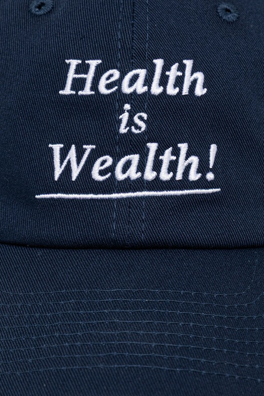 Sporty & Rich czapka z daszkiem bawełniana Health is Wealth AC07967006BL132 granatowy AW25