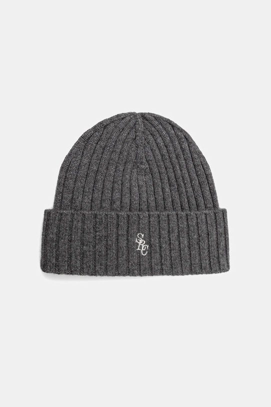 Sporty & Rich czapka wełniana SRC Cashmere wełna szary AC06667302GY22