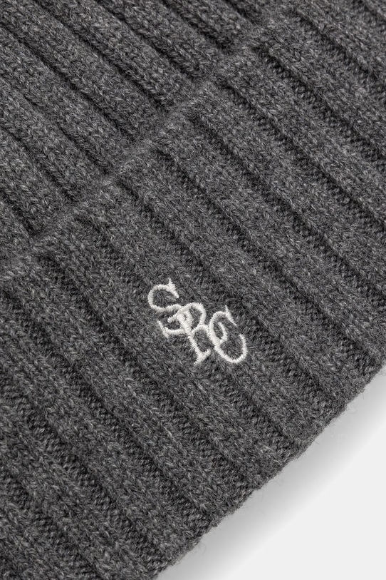 Akcesoria Sporty & Rich czapka wełniana SRC Cashmere AC06667302GY22 szary