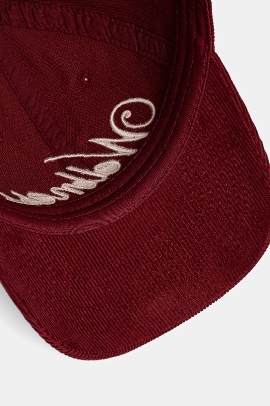 Sporty & Rich czapka z daszkiem sztruksowa Soho Corduroy bordowy AC08162083RE10