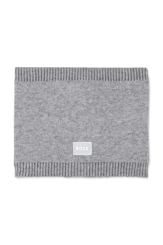 BOSS kominiarka dziecięca aplikacja szary J52667.54.56