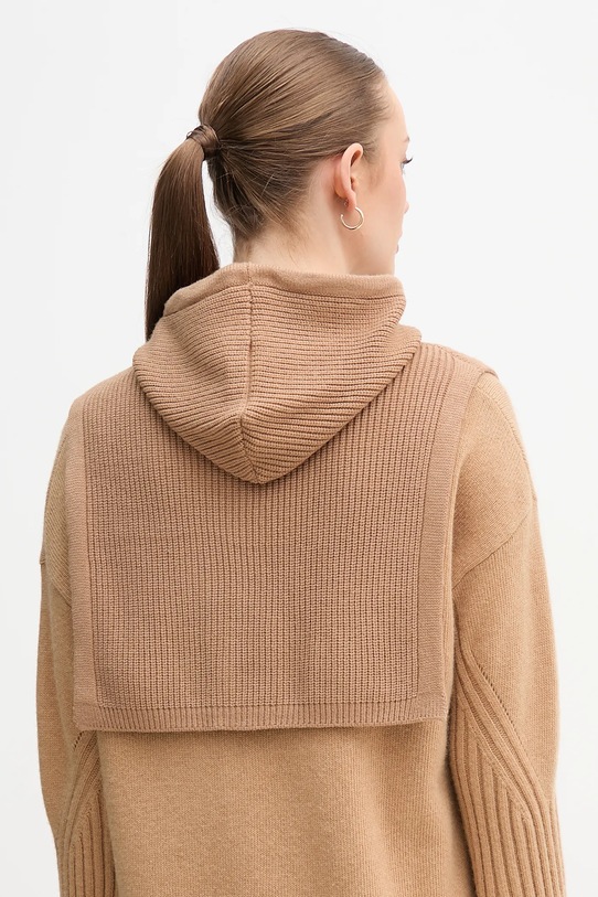 Kapuce United Colors of Benetton 6SCQDU01T hnědá AW25