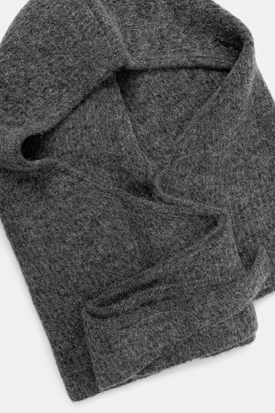 Akcesoria GANNI kaptur z dodatkiem wełny Soft Wool Balaclava A6475 szary