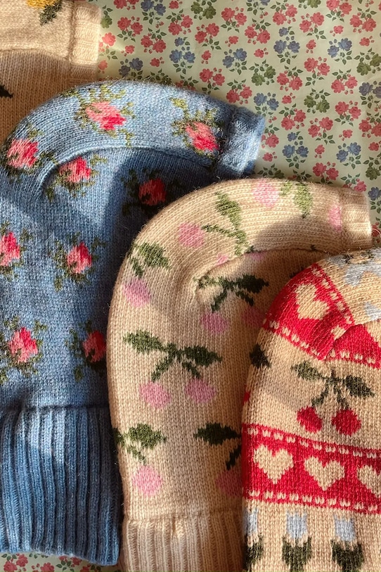 Dziewczynka Konges Sløjd kominiarka z dodatkiem wełny BELOU KNIT BALACLAVA KS103710.9BYA beżowy