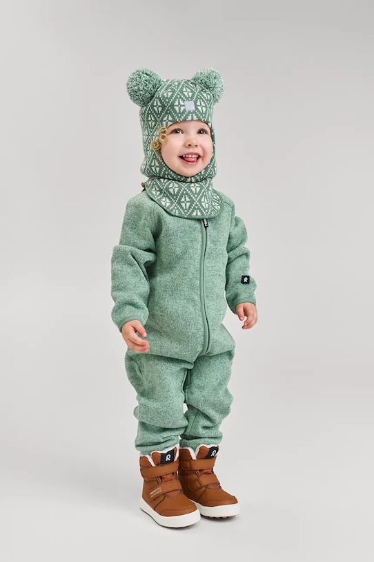 Дитяча вовняна балаклава Reima Kuuraan вовна зелений 5300214B.9BYA