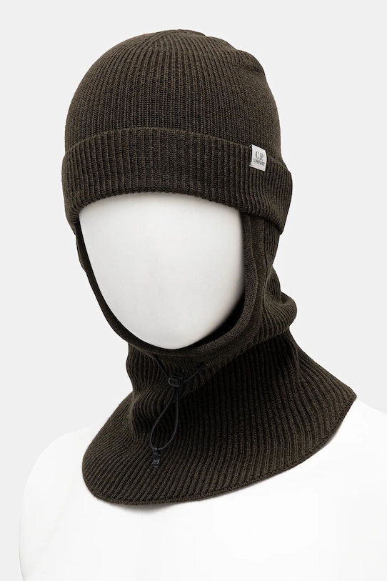 C.P. Company kominiarka wełniana 19CMAC304A005509A zielony AW25