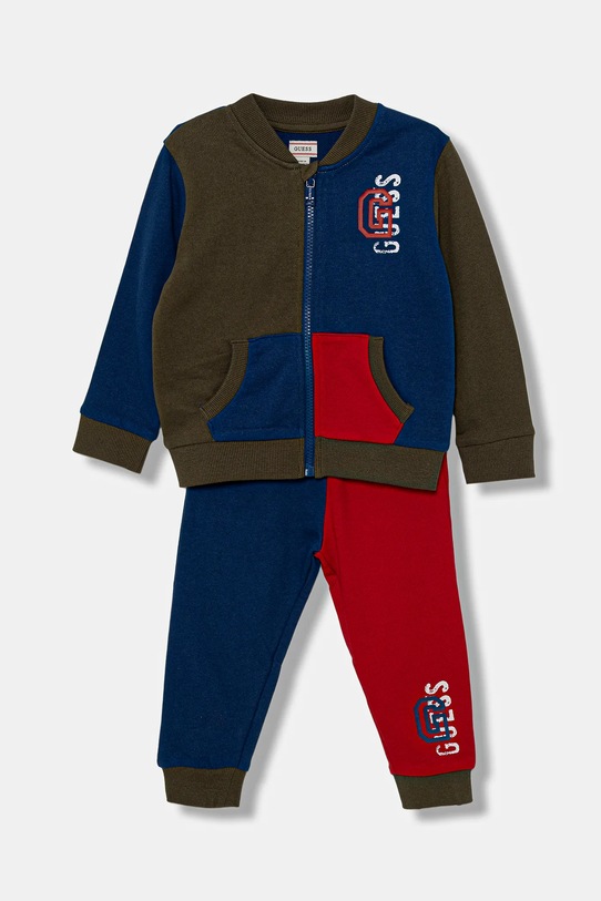 Guess dres bawełniany dziecięcy 2-pack wzorzyste granatowy N5YG09.KA6R4.9BYA