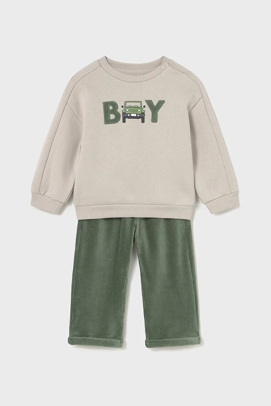 Mayoral komplet dresowy dziecięcy welur zielony 2513.3C.Baby.9BYA