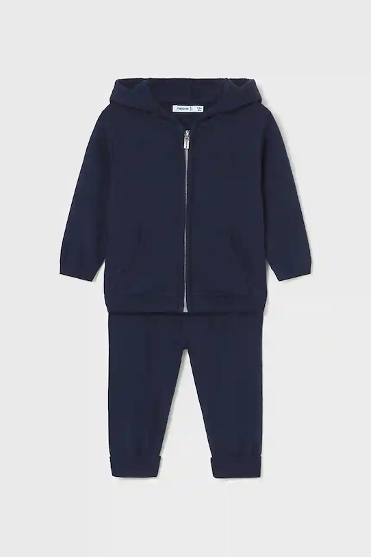 Tepláková súprava pre bábätká Mayoral pletenina tmavomodrá 2514.3D.Baby.9BYA