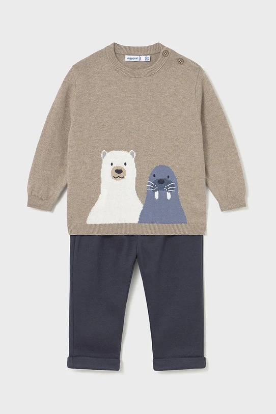 Комплект за бебета Mayoral трикотаж син 2515.3E.Baby.9BYA