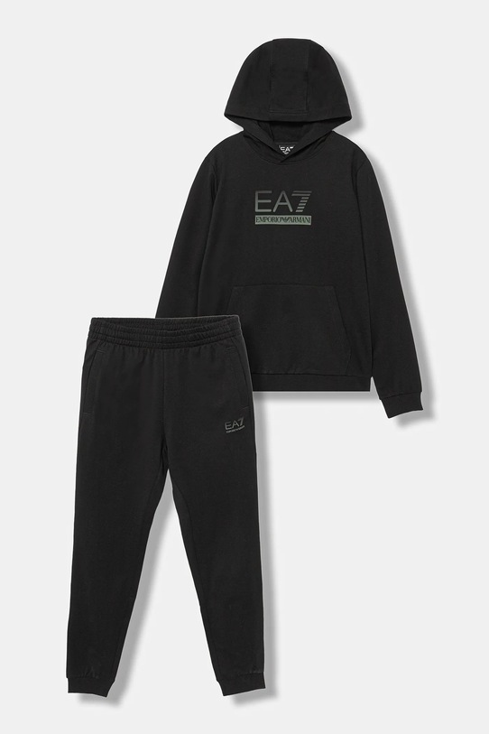 Παιδική φόρμα EA7 Emporio Armani στάμπα μαύρο 7B000173.AF13512