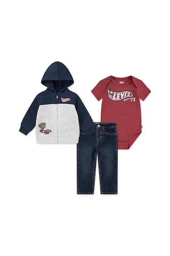 Levi's set 3PC LEVI'S AND FRIENDS SET maglia blu navy 6EN729