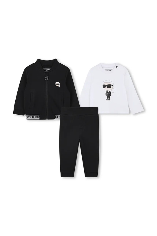 Karl Lagerfeld tuta neonato/a tessuto elasticizzato nero Z30658.71.81