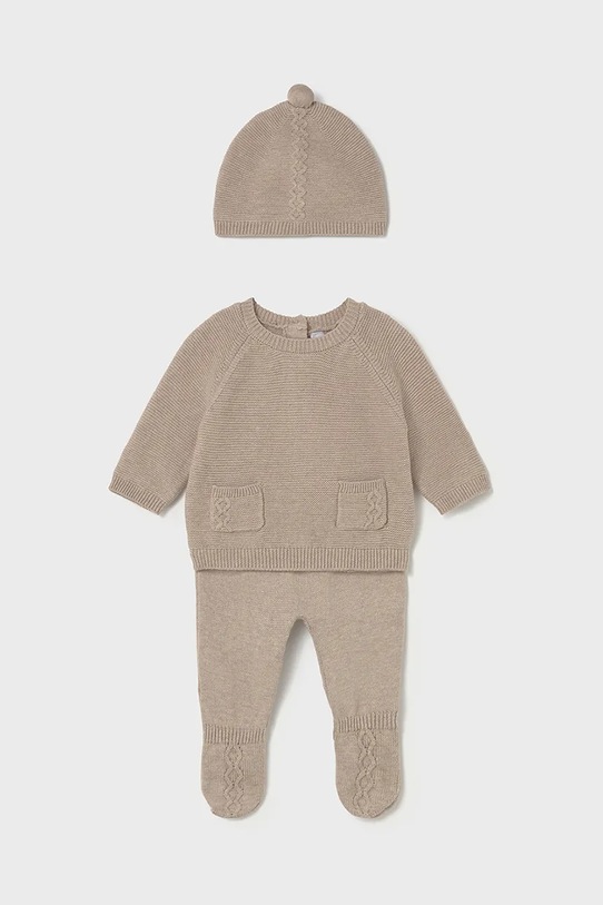 Mayoral Newborn set per bambini pacco da 3 maglia marrone 2564.1C.Newborn.9BYA