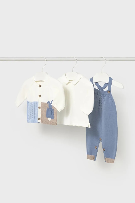 Комплект за бебета Mayoral Newborn (3 броя) еластичен син 2617.1C.Newborn.9BYA