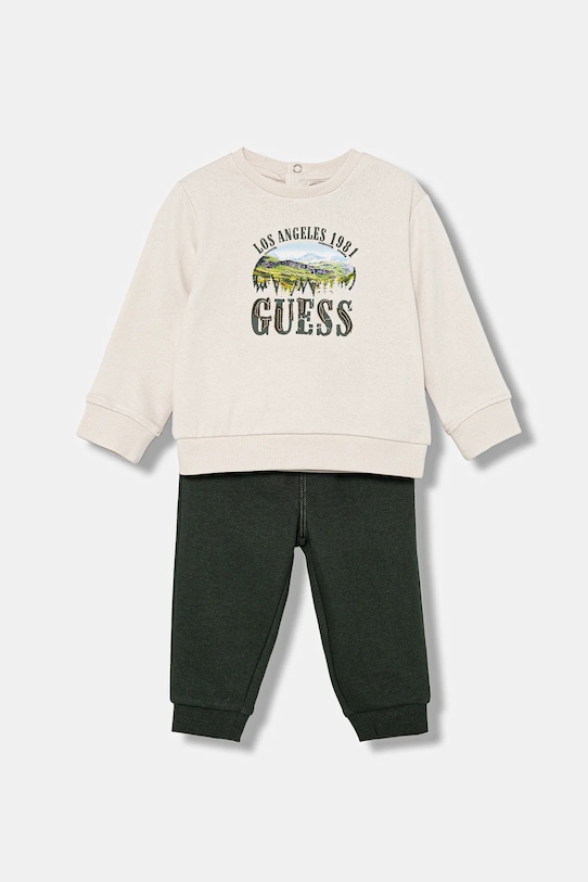 Guess trening din bumbac pentru bebelusi 2-pack print bej I5BG08.KAX74.9BYA